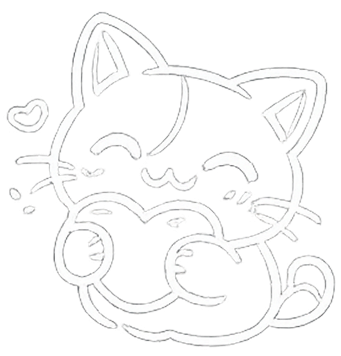 chat blanc coeur